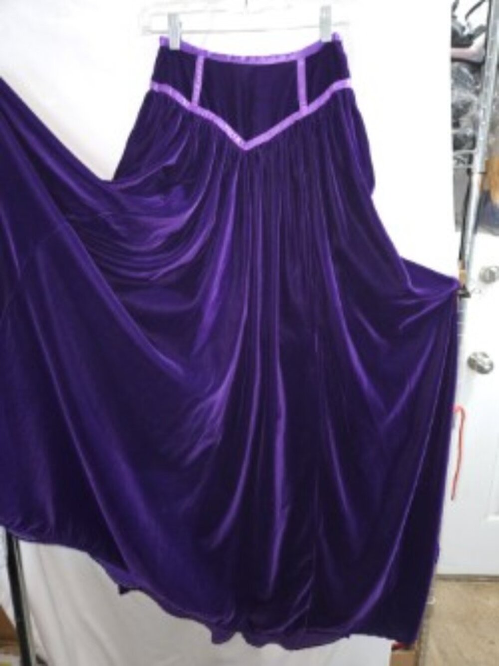 NWT Purple Velvet Small Bustle  Skirt w/ Corset back lacing Goth Bridal Handmade